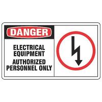 8PKY8 Danger Sign, 7 x 10In, R and BK/WHT, ENG