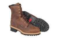3MXW6 Logger Boots, Pln, Mens, 11W, Brown, 1PR
