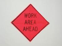 8P341 Road Sign, Work Area Ahead, 36 x 36In