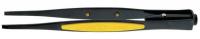 8P399 Tweezer, LED, Serrated Blunt Tip, 6-1/2 In