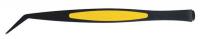 8P401 Tweezer, LED, Serrated Bent Tip, 6-1/4 In