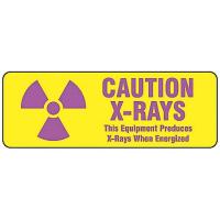 8PCV1 Caution Sign, Xrays, 3 1/2x10, Aluminum