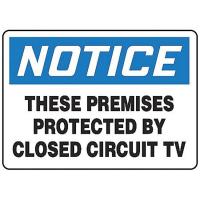 9AN90 Notice Security Sign, 7 x 10In, ENG, Text