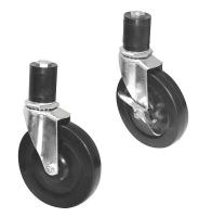 8PH61 Caster Set, 125 lb., Rubber, PK 4