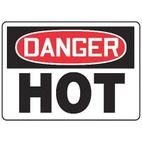 8VKA9 Danger Sign, 10 x 14In, R and BK/WHT, AL