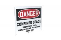 8PLH2 Danger Sign, 10 x 14In, R and BK/WHT, AL