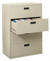 8PLL5 Lateral File Cabinet, 4 Drawers, Putty