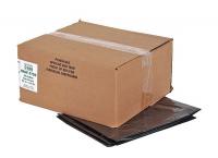 15E871 Recycled Can Liner, 56 gal., Black, PK100