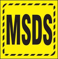 8PMD7 Wall Sign, Acrylic, 8x18 In, MSDS