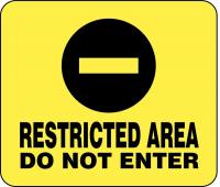 8PP40 BARRIER POST SIGN RESTRICTED AREA 11 IN