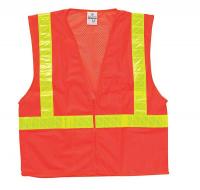 8FY54 High Visibility Vest, Class 2, 5XL, Orange