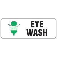 9TV20 Eye Wash Sign, 3-1/2 x 10In, AL, Eyewash