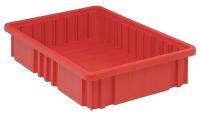 8RJX9 Dividable Container, 16-1/2Lx10-7/8W, Red