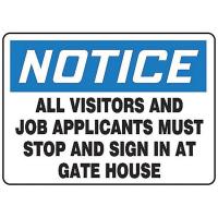 9AML9 Notice Security Sign, 10 x 14In, PLSTC, ENG