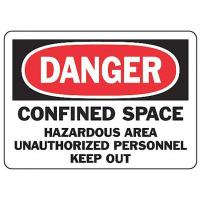 9K699 Danger Sign, 7 x 10In, R and BK/WHT, ENG