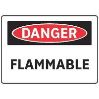 8RL81 Danger Sign, 7 x 10In, R and BK/WHT, FLMB