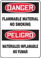8RLF7 Danger No Smoking Sign, 14 x 10In, PLSTC