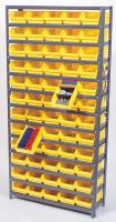 8UND3 Bin Shelving, Solid, 36X18, 24 Bins, Black