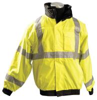 9KGK7 Jacket, Bomber, Hi-Vis Yellow, XL