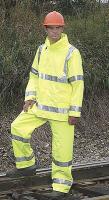 8TUL0 Rainwear Overall, Class 3, Ylw/Grn, 4XL