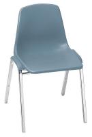 8RZW7 Stacking Chair, Gray, HDPE, 17 In.