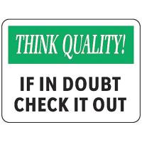 9WMK2 Quality Control Sign, 10 x 14In, PLSTC, ENG