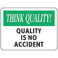 8TJT0 Quality Control Sign, 10 x 14In, POL THN