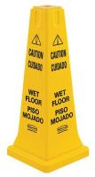 8TJU4 Safety Cone, Wet Floor, Yellow