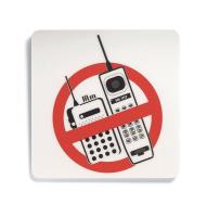 8TK20 Policy Sign, No Cell Phones, 8x8, Blk/Red