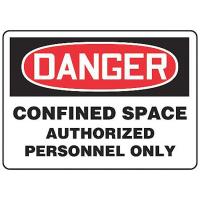 8TN50 Danger Sign, 10 x 14In, R and BK/WHT, PLSTC