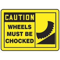 9GAR0 Caution Sign, 10 x 14In, BK/YEL, Self-ADH