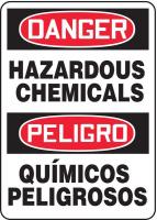 8DJZ3 Danger Sign, 14 x 10In, R and BK/WHT, AL