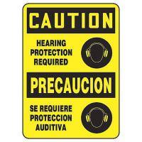 8TNP4 Caution Sign, 14 x 10In, BK/YEL, PLSTC, SURF