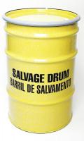 8TP43 Salvage Drum, 30 Gal, Yellow, Steel, 20In