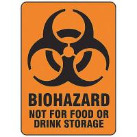 8TRG9 Biohazard Warning Label, 5 In. H, PK 20