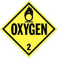 8U139 Vehicle Placard, Oxygen w Pictogram, PK10