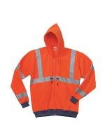 8F001 Hooded Sweatshirt, 100% PET, Orange, 3XL