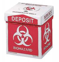 8UK88 Biohazard Burn Box, 12 In. H, 8 In. W, PK 6