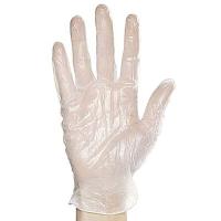 8UKC8 Disposable Gloves, Vinyl, L, White, PK100