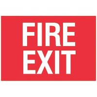 8UL80 Fire Exit Sign, 7 x 10In, WHT/R, PLSTC, ENG