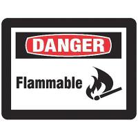 8UM35 Danger Sign, 10 x 14In, R and BK/WHT, FLMB