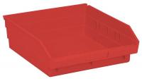 8UMC6 Shelf Bin, 11-5/8L x 11-1/8W, Red