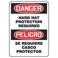 8UPP9 Danger Sign, 14 x 10In, R and BK/WHT, PLSTC