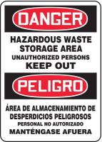 8UPY7 Danger Sign, 14 x 10In, R and BK/WHT, Text