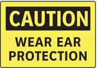 8UT08 Caution Sign, 7 x 10In, BK/YEL, ENG, Text