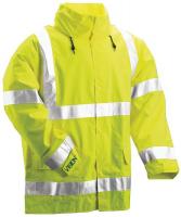 8FET5 Rainwear Jacket, Class 3, Ylw/Grn, 2XL