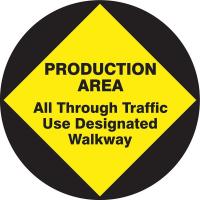 8UZ94 Floor Sign, 8In, Production Area, PK 2