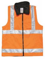 9UGK3 High Visibility Vest, Class 2, L, Orange