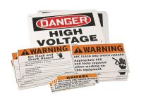 9MCH4 Danger Sign, 7 x 10In, R and BK/WHT, HV, ENG
