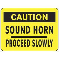 9PR68 Caution Sign, 10 x 14In, BK/YEL, ENG, Text
